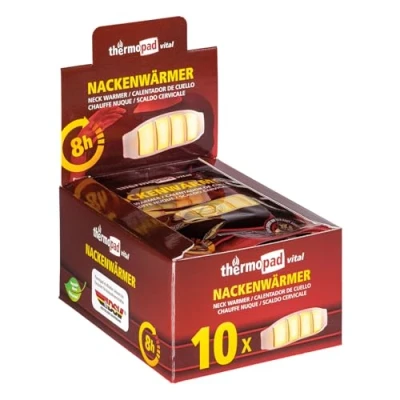 Immagine di THERMOPAD Scaldacollo L&#039;originale: 10 x cuscinetti termici per 8 ore di calore, con extra caldi, ideale collo, spalle e schiena