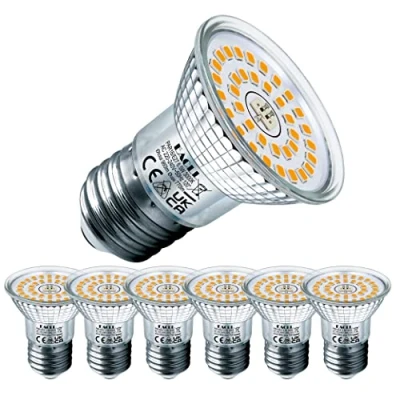 Immagine di EACLL Lampadine LED E27 6.5W Equivalente a Alogena 100W, Pacco da 6, 770lm 3000K Luce Bianco Caldo, Faretti AC 230V senza Sfarfallio, Angolo Fascio 120 Spot, Non dimmerabile Lampade Riflettore