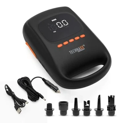 Immagine di Technaxx 5112 Compressore a batteria TX 266 con funzione powerbank, adattatore 12V per funzionamento via cavo