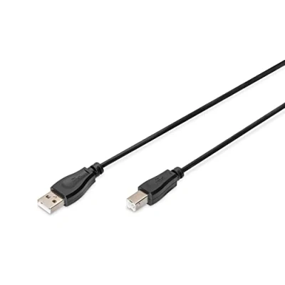 Immagine di DIGITUS Cavo di collegamento USB 2.0 3,0 m da a (M) B 480 Mbit/s collegamento, compatibile Nero