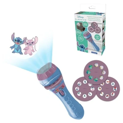 Immagine di LEXIBOOK Proiettore di storie 2 in 1 e torcia Disney Stitch (3 dischi 24 immagini incluse) Blu LTC050D