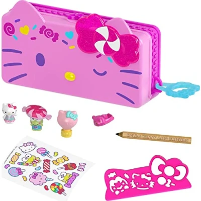 Immagine di Hello Kitty Astuccio per Matite, si Trasforma in Playset Luna Park con 2 Mini Personaggi, Giocattolo Bambini 3+Anni,GVC41