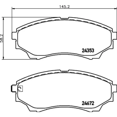 Immagine di HELLA 8DB 355 012 381 Kit pastiglie freno con segnalatore acustico usura FORD: Ranger Mk2, MAZDA: BT 50 Pick up