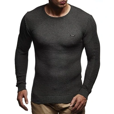Immagine di Leif Nelson Maglione Uomo Girocollo Felpa a Maglia LN 1545 Antracite XX Large