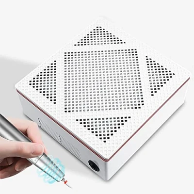 Immagine di Nuovo potente aspiratore per collettore di polveri unghie da 80 W con 2 sacchetti la raccolta della polvere, aspirapolvere unghie, strumenti manicure, pratica attrezzatura