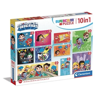 Immagine di Clementoni 60pzs Does not apply Supercolor Dc Comics 10 Immagini Diverse (3 18, 30, 2 48 e 1 60 Pezzi), Puzzle Bambini 4 Anni, Made In Italy, Multicolore, Medium, 20272