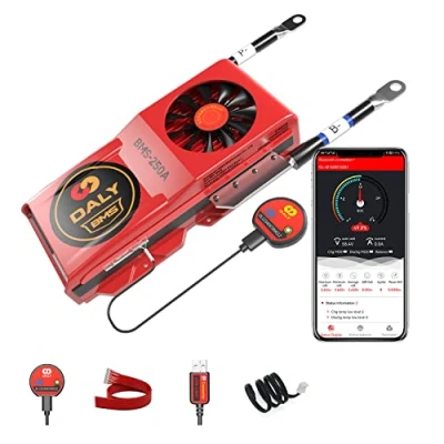 Immagine di DALY Smart BMS 48V 16S 250A Lifepo4 con controllo Bluetooth UART RS485 CAN Ventola di raffreddamento PCB Scheda protezione lipo4 3.2v batteria cavi bilanciamento