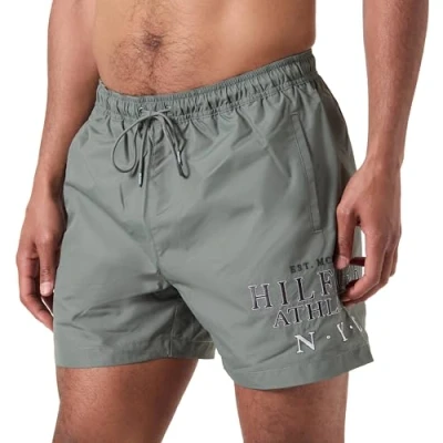 Immagine di Tommy Hilfiger Pantaloncino da Bagno Uomo Medium Drawstring Lunghezza Media, Multicolore (Stonewash Green), S