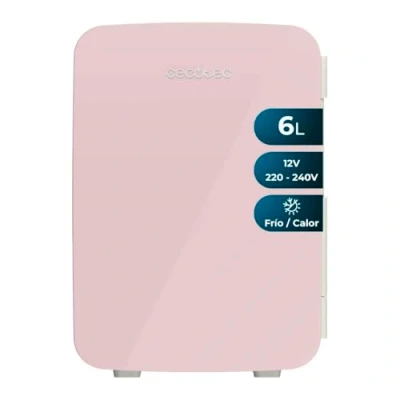 Immagine di Cecotec Frigorifero Piccolo Bolero MiniColing 6L Bahamas Rosa. Capacità 6L, Funzionamento 12 220V, Compatibile con Auto e Roulotte, Funzione Freddo Caldo, Temperatura Regolabile da 5C a 65C