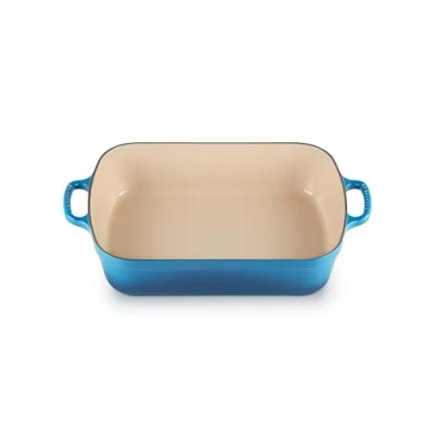 Immagine di le Creuset Pirofila Evolution in Ghisa, 33 cm, Rettangolare, Adatta a Tutte Fonti di Calore Inclusi Induzione, Volume: 4,9 l, 3,85 kg, Blu Marsiglia