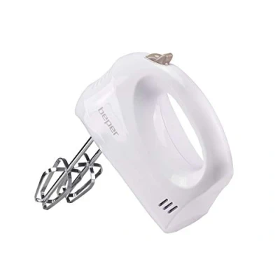 Immagine di BEPER BP.304 Sbattitore Elettrico e Mescolatore, 150 W, 70 Decibel, ABS/Acciaio Cromato, 5 velocità, Bianco Tortora