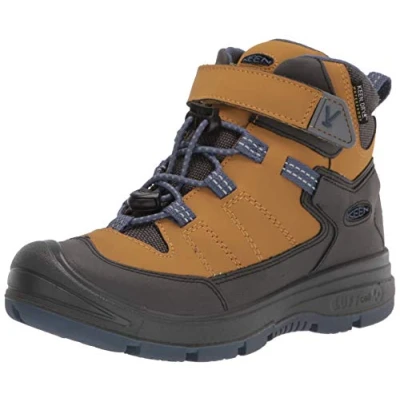 Immagine di Keen MID WP Unisex Scarpa da hiking per bambini, Taglia: 27/28, Harvest gold/vintage indigo Pelle e tessuto
