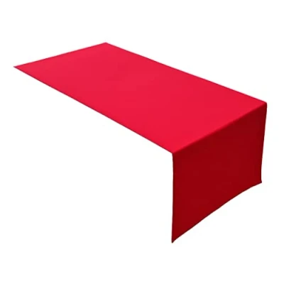 Immagine di Runner da tavola di alta qualità in 100% cotone, collezione concetto, colore e dimensioni a scelta (runner 45 x 120 cm, rosso)