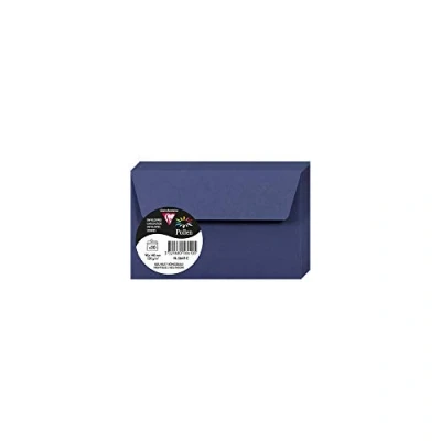 Immagine di Clairefontaine 5641C Pacco da 20 Buste autoadesive Formato 9x14cm 120g/m² Colore Blu notte Inviti Eventi e Corrispondenza Gamma Pollen Carta Premium Liscia