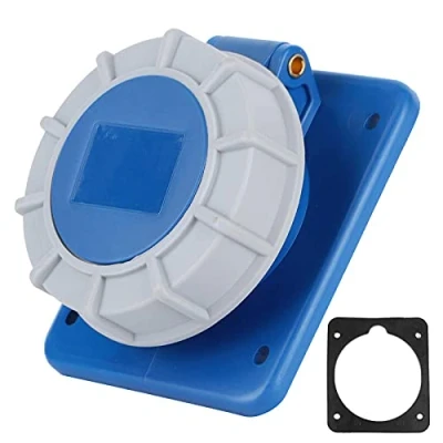 Immagine di GAESHOW Spine CEE, CEE Presa di Corrente Trifase Dritta 16A 220 250V con Guarnizione IP67 Impermeabile Adatto per Camper Nautico, Spina Maschio e Femmina Yacht RV Caravan