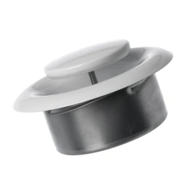 Immagine di Ø 100mm Diffusore di Aspirazione Valvola a Disco Regolabile Griglia Ventilazione Rotonda in Acciaio Bianco