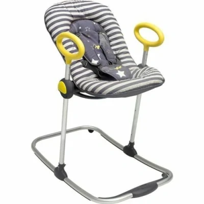 Immagine di BÉABA Sdraietta Up &amp; Down I, Regolabile Premendo Semplicemente un Bottone, 4 Altezze, 3 Inclinazioni, per Neonati e Bambini, Riduttore la Nascita, Comoda, Grigio