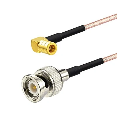 Immagine di SZRMCC Cavo adattatore per antenna radio digitale DAB femmina SMB ad angolo retto da BNC maschio a femmina..