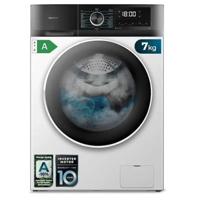 Immagine di Cecotec Lavatrice 7 Kg Caricamento Frontale Bolero Dresscode 7500 Inverter A. 1850 W, 1400 rpm, Motore Plus, Basso Consumo, 16 Programmi, SteamMax, Delay Start, Bianco
