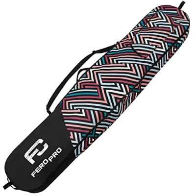 Immagine di Ferocity Premium Borsa da Snowboard Board Bag Copertura 170 cm in Poliestere Impermeabile con Tracolla Pastel Zig Zag [051]