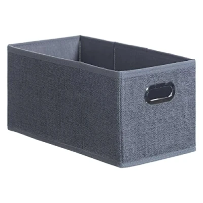 Immagine di 5five cestino in tessuto screziato grigio scuro &quot;mix n modul&quot; 15x31cm