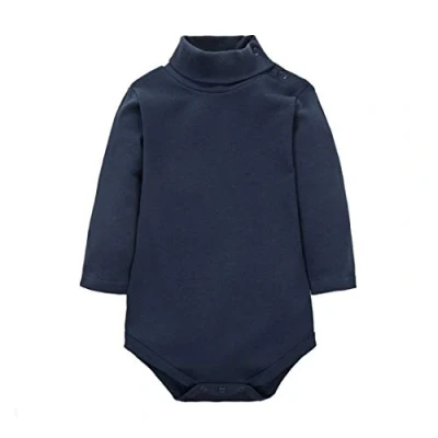 Immagine di CuteOn Bambino Ragazzi Ragazze Solido Colore Di base Dolcevita Cotone Body Tutine Blu Reale 9 Mesi
