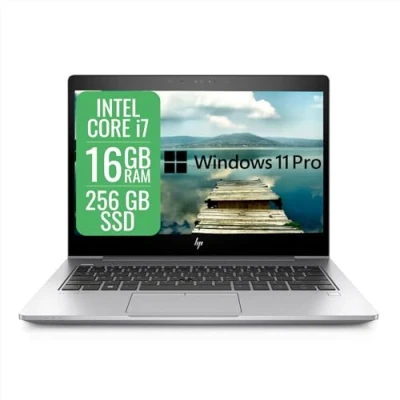 Immagine di HP EliteBook Pc Portatile Notebook Business Intel i7 8th, Ram 16Gb, SSD 256Gb, Display da 13.3&quot;, WiFi, BT, Cam, Windows 11 Pro + Libre Office (Ricondizionato)
