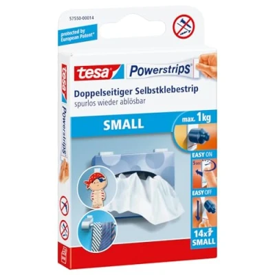 Immagine di tesa POWERSTRIPS® Small Nastro biadesivo Bianco Contenuto: 14 pz.