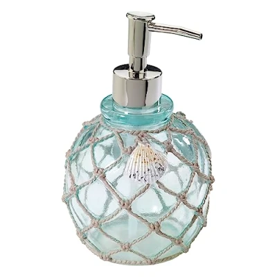 Immagine di Avanti Linens In Vetro di Mare Collezione Seaglass, Resina, Multicolore, Lotion Pump/Soap Dispenser