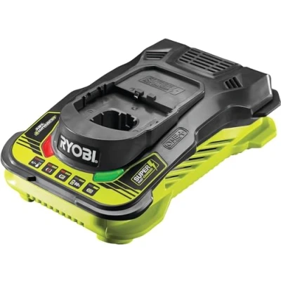 Immagine di Ryobi RC18150, Caricabatterie Super Rapido 18V One+, Indicatore Stacca e Lavora, Ricarica una Batteria da 5.0Ah in 1 Ora, Monitoraggio Intelligente della Batteria, LED dello Stato di Carica