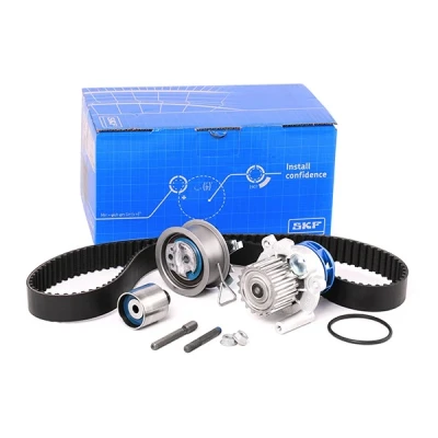 Immagine di SKF VKMC 01250 2 Pompa Acqua + Kit Cinghia Distribuzione con guarnizioni tirante a vite 120 VOLKSWAGEN: Sharan I, Touran Passat B6 Variant