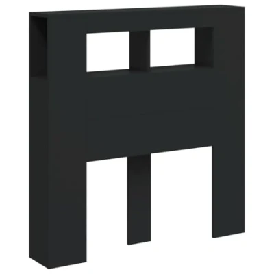 Immagine di VidaXL, Accessori per letti, Testata LED nera 100x18,5x103,5 cm Materiale a base di legno, colore