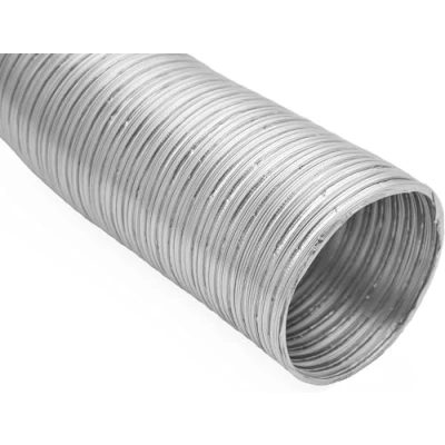 Immagine di H&amp;C VENT Tubo Flessibile Alluminio 80 mm Diametro HVAC 1,5 m Lunghezza Max Condotto Aria di Ventilazione Uscita Scarico Elemento Sistema Alimentazione Calda