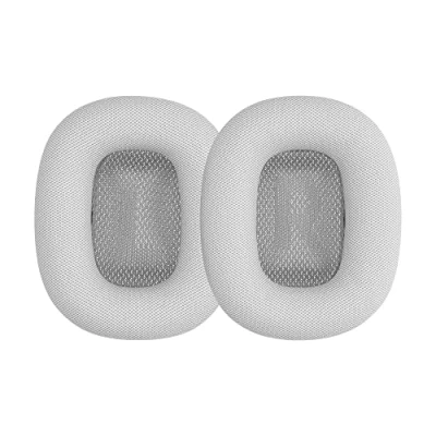 Immagine di kwmobile 2x Cuscinetto Cuffie Compatibile con Apple AirPods Max Pad Cuscinetti Ricambio Over Ear Simil Pelle argento