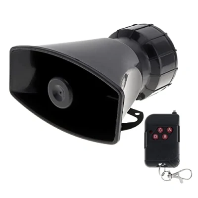 Immagine di Sirena per auto con 7 diversi toni, suono del clacson, ambulanza, sirena, traffico, telecomando, 12 V, 100 W (1 x telecomando)