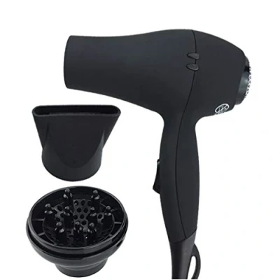 Immagine di Asciugacapelli ionico professionale 1200 W da viaggio 2 velocità con diffusore e concentratore Protezione contro il surriscaldamento Basso rumore Miglior regalo per studenti R