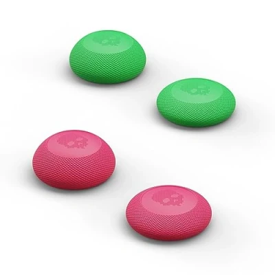 Immagine di Skull &amp; Co. Convex Thumb Grip Caps Joystick Cap Analog Stick Thumbstick Cover for Nintendo Switch Pro Controller PS5 / PS4 Slim/Pro Neon Pink+Green, 2 Pairs (4pcs)