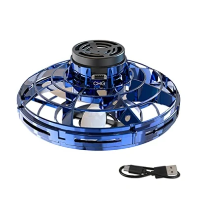 Immagine di Knowoo Giocattoli volanti per adulti e bambini, ricarica USB, mini UFO Drone con rotazione a 360 luci LED RGB brillanti