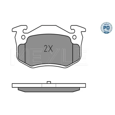 Immagine di MEYLE 025 209 7311/PD Kit pastiglie freno PD Quality Assale posteriore Predisposto per contatto segnalazione usura con lamierino anticigolío
