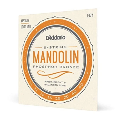 Immagine di D&#039;Addario EJ74 Phosphor Bronze Set per Mandolino, Tensione Media, 11 40