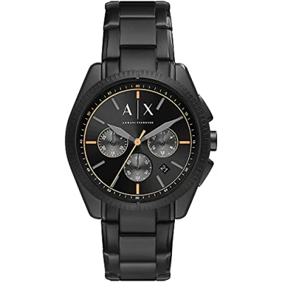Immagine di Armani Exchange Orologio cronografo Uomo, cassa in acciaio inossidabile nero 43 mm con bracciale inossidabile, AX2852