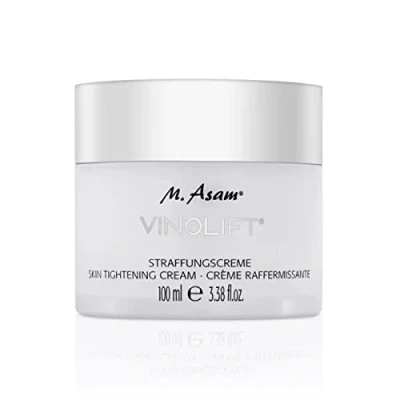 Immagine di M. Asam VINOLIFT crema rassodante XXL (100ml) Trattamento viso per pelli secche, riduce linee e rughe, nutriente, cellule staminali dell&#039;uva, OPC resveratrolo incapsulati