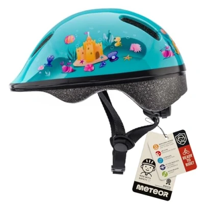 Immagine di meteor Casco Bici Ideale per bambini Caschi perfetto Downhill Enduro Ciclismo MTB Scooter Helmet Tutte Le Forme di attività in Bicicletta Helmo (S 48 52 cm, magic)