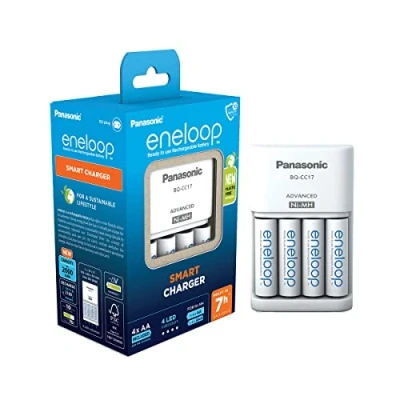 Immagine di Panasonic Advanced BQ CC17 + 4x eneloop AA Caricabatterie universale NiMH Ministilo (AAA), Stilo (AA)