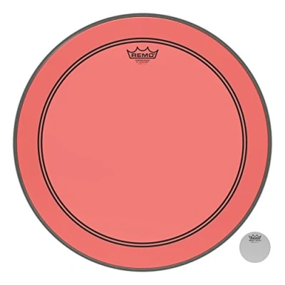 Immagine di Remo Colortone Powerstroke 3 Clear P3 1320 CT RD Pelle per batteria, 20&quot;, colore: Rosso