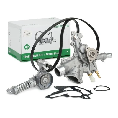 Immagine di INA 529 0297 31 pompa acqua + Kit cinghia Poly V con Controllare Corsa libera generatore ed ev. sostituire OPEL: C Hatchback