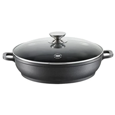 Immagine di Berndes Vario Click Induction Tegame con Coperchio 32 cm, Alluminio Pressofuso, Nero