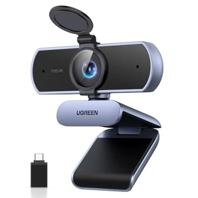 Immagine di UGREEN Webcam 4K 30FPS Ultra HD USB per computer Messa a fuoco fissa Plug and Play Windows MacOS Linux Streaming Youtube Skype Call Video Zoom Conferenze
