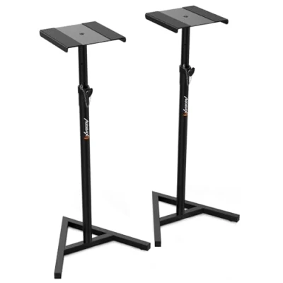 Immagine di Audibax Neo SM5 Supporti per Diffusori da Studio 2 Unità Monitor Altezza Regolabile 71 a 119 cm Alta Stabilità e Sicurezza Compatibilità Universale