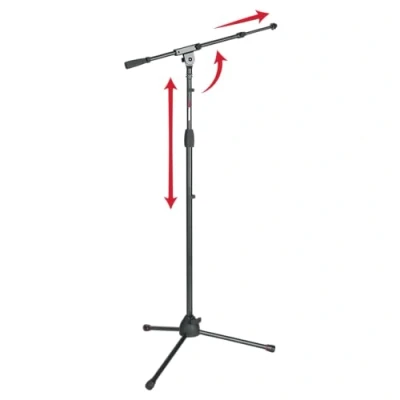 Immagine di Gator Frameworks GFW MIC 2020 stand a treppiede per microfono c/giraffa telescopica